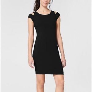 ATHLETA black cold shoulder dress